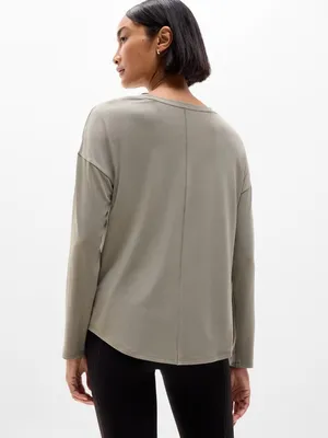 New Athleta L Move With Ease Top Willow Green Large Regular thumbnail 3