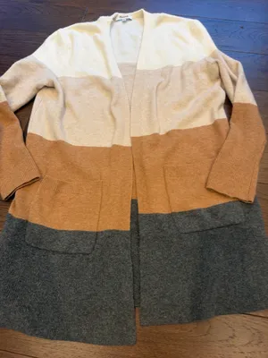 Madewell Kent Colorblock Striped Cardigan Sweater Size XS - C69-056 thumbnail 3