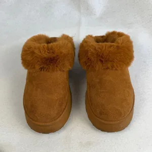 Streetwear Society Brown‎ Faux Fur Platform Slides Mules Slippers Womens 6 Chunky Cozy Retro thumbnail 2