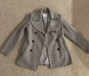 Old Navy Gray Peacoat thumbnail 1