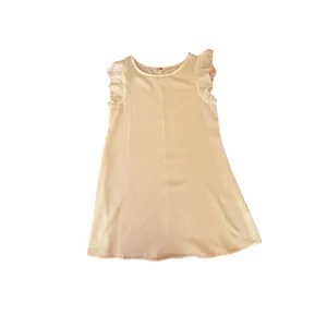 White Flutter Sleeve Shift Dress Mini Slip Ruffle Sleeve Wedding Bridal Size M thumbnail 4