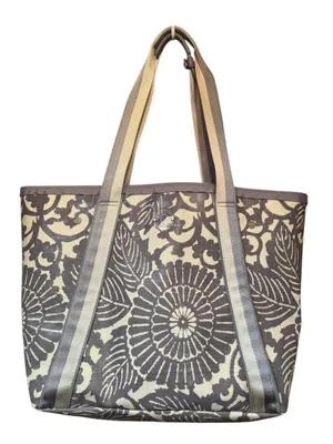 Lululemon Large Tote Bag Floral Gray Vinyl & Tote Shopping Bag Lot thumbnail 1