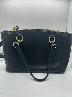 Coach Black Pebbled Leather Christie Satchel Tote Handbag Purse w/ Wallet 🌺🌺 thumbnail 2
