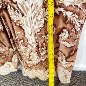 Vtg 1990s Brown Paisley Floral‎ Maxi Dress Size Small Sheer Fairy Grunge Boho thumbnail 7