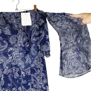 The Jetset Diaries Midnight Paisley Print Romper Size Small Blue New thumbnail 6