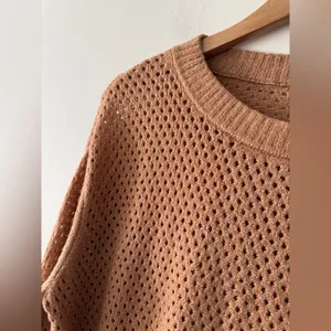Aerie Offline Brown Open Knit Sweater‎ thumbnail 3