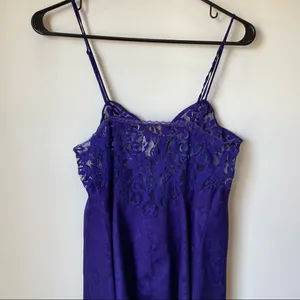 Vintage Victoria's Secret Purple Satin Slip thumbnail 3