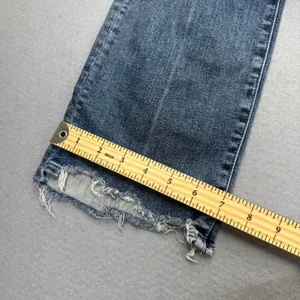 MOTHER The Insider Crop‎ Step Chew Jeans Dancing On Coals Blue Distressed 26 thumbnail 11