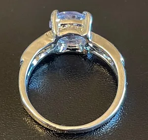 Clear cubic zirconia S925 silver ring size 6 thumbnail 4
