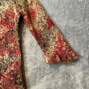 Vintage 90s Brocade Lace Floral Dress Whimsical Dark Fairy Cottagecore Sz Medium thumbnail 6