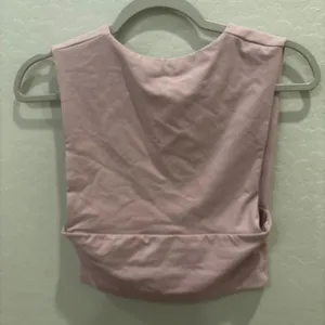 Express‎ Womens Deep V Neck Sleeveless Crop Top Mauve Lilac Purple Small thumbnail 4