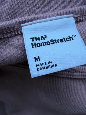 Aritzia TNA Homestretch mauve square neck long sleeve top thumbnail 3