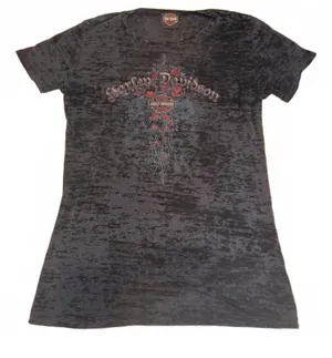 Harley-Davidson Woman’s XL St. Petersburg Florida Mineral Wash Motorcycle Tee thumbnail 1