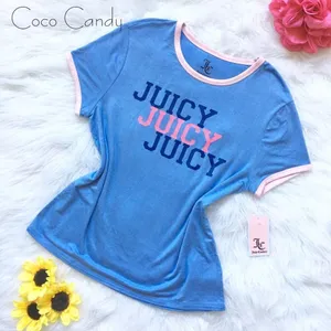 🆕Juicy Couture Logo Blue Short Sleeve Shirt thumbnail 2