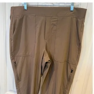 Athleta Brown Pull On Panta‎ SIze 16 thumbnail 3