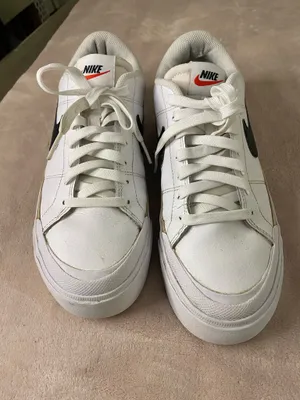 Nike Womens Court Legacy Lift White Black Hemp Shoes Size 8.5 thumbnail 2