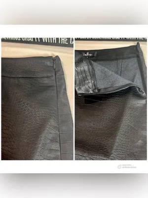 Lulus Going Boldly Black Croc Vegan Leather Mini Skirt S NWT Faux Crocodile New thumbnail 6