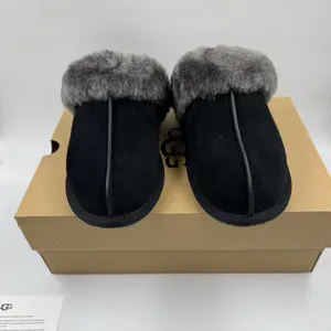 Ugg Australia Women’s Scuffette II Slippers Suede Black/Grey Size 7 New With Box thumbnail 7