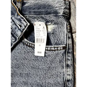 Pacsun High Rise‎ Straight Jeans Distressed Light Wash Size 30 Button Fly Baggy thumbnail 4