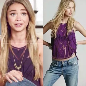 Free People Purple Ethereal Daze Ginger Tank M Sheer Mesh Fairycore Boho thumbnail 2