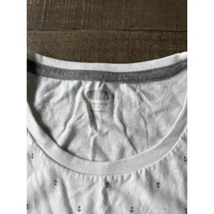 Old Navy Women's White Blue Anchors Soft Wash Short Sleeve Tee Size‎ XL thumbnail 2