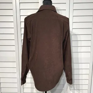 CB‎ Carry Back Womens Faux Suede Shirt 6 Brown Button Front Western 90s Vintage thumbnail 2