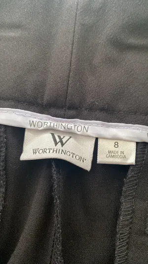 Worthington Capri pants hidden button/zipper side pockets pleated size 8 thumbnail 7