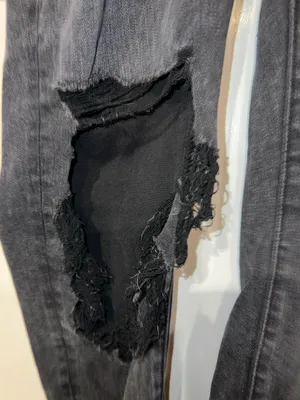 American Eagle ultrasoft ripped black skinny jean sz 10 Short thumbnail 5
