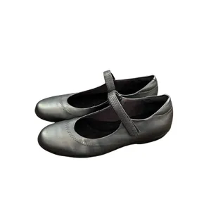 Walking Cradles Mary Jane Flats Comfort Strap Low Heel Metallic Gray 7N thumbnail 5