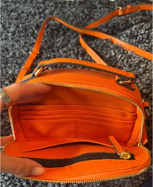Dooney & Bourke Pebbled Leather Crossbody Bag Orange thumbnail 4