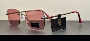 House of Harlow 1960 Pink Rimless Sunglasses thumbnail 1