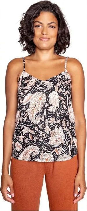 P.J. Salvage Paisley Button Front Top Soft Medium Loungewear thumbnail 1