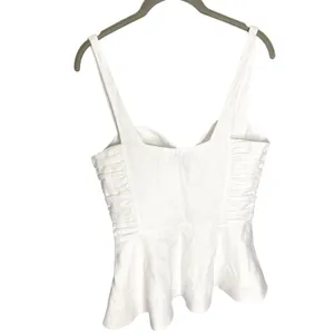 Reformation The Collection Truro Top Size 4 White Bustier Corset‎ Zip Front Tank thumbnail 9