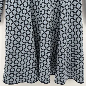 Boden‎ Size 4R Glamorous Metallic Knit Dress Blue Geometric Print Long Sleeves thumbnail 5