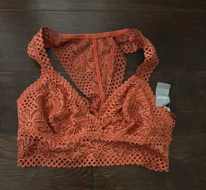 Aerie Bralette Lace Rust NWT S thumbnail 1