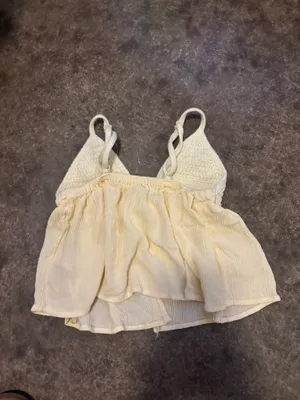 Garage Yellow Crochet Top thumbnail 3