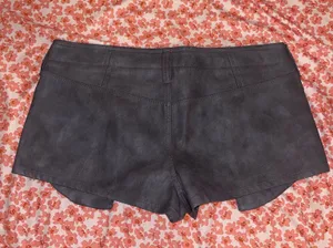 NWOT Free People/We the Free Dark Angel Vegan Micro Shorts | Charcoal Combo thumbnail 7