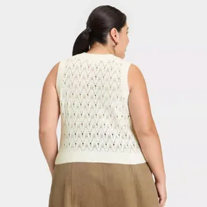 Universal Thread Oversized Cream Sweater Vest - Size XS thumbnail 2