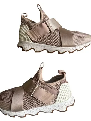 Sorel Women's Kinetic Sneak Mesh Slip On Athletic Sneakers Natural Tan Size 10 thumbnail 2