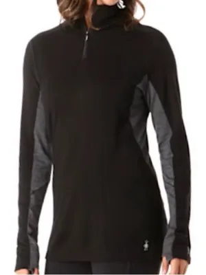NWT SmartWool Sport 250Merino Long Sleeve 1/4 Zip Top Black Grey Size Small thumbnail 1