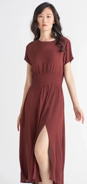 Aritzia Wilfred Maxime Dress Color Brown Size Medium thumbnail 1