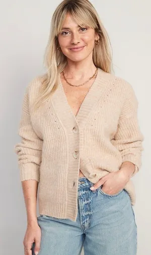 Old Navy Cozy Shaker Stitch Cardigan thumbnail 1