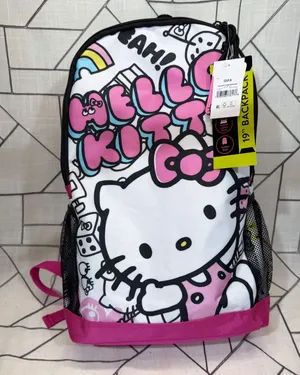 Sanrio Hello Kitty Backpack OSFA Pink White Bioworld 19 Inch Laptop Sleeve Padded Back thumbnail 1