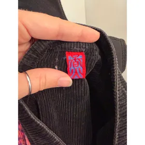 Vintage 80s/90s Black Corduroy Wearable Art Jacket Pink Paisley Frog Closures thumbnail 9