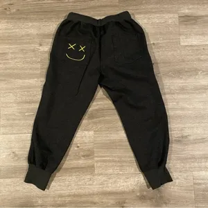 Doctor.M Black Smiley Face Zip Jogger Sweatpants Women’s XS thumbnail 4