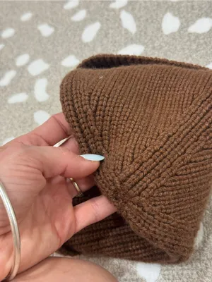 Lululemon merino Wool Ribbed Knit Beanie s/m chocolate Brown Unisex winter hat thumbnail 8