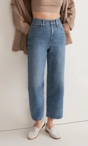 NWT Madewell The Perfect Vintage Crop Jeans Blue Raw Hem High Rise 26 Sold Out! thumbnail 1