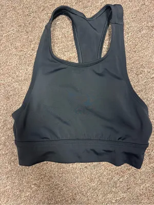 OFFLINE by Aerie Black High-Neck Racerback Sports Bra XS EUC thumbnail 2