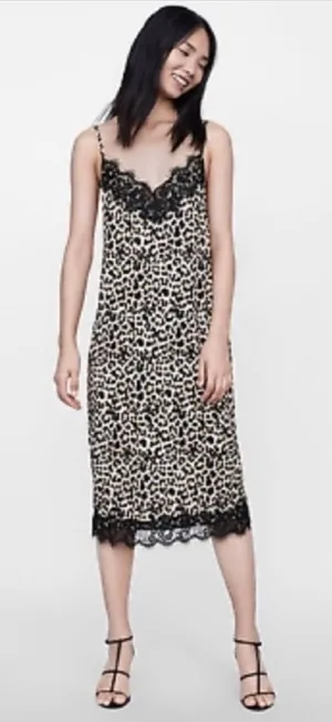 NWOT‎ Zara leopard lace camisole dress thumbnail 1