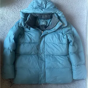 Figs teal puffer coat/jacket size L superb quality and EUC thumbnail 1